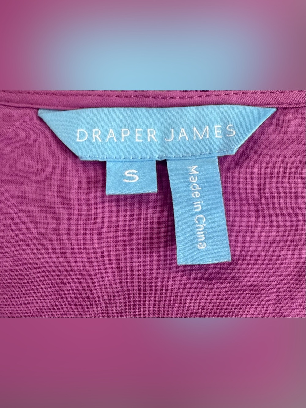 Draper James Heidi Purple Eyelet Puff Sleeve Cotton Top Small - Picture 3 of 11